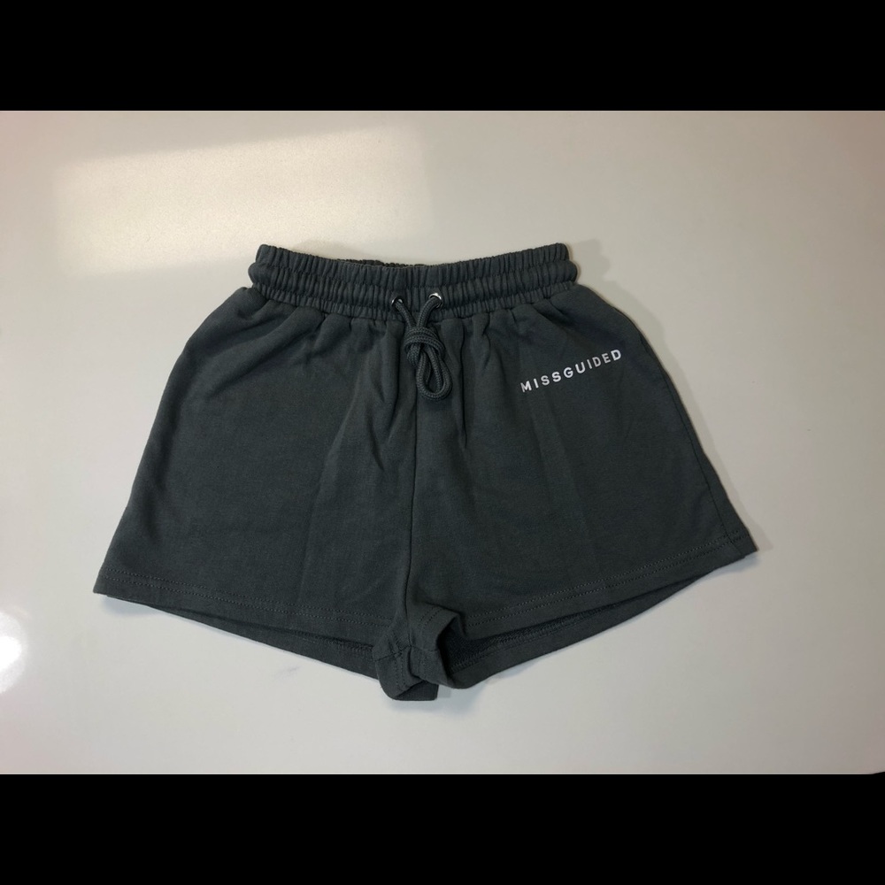 Grey cotton lounge shorts